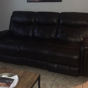 Leather recliner